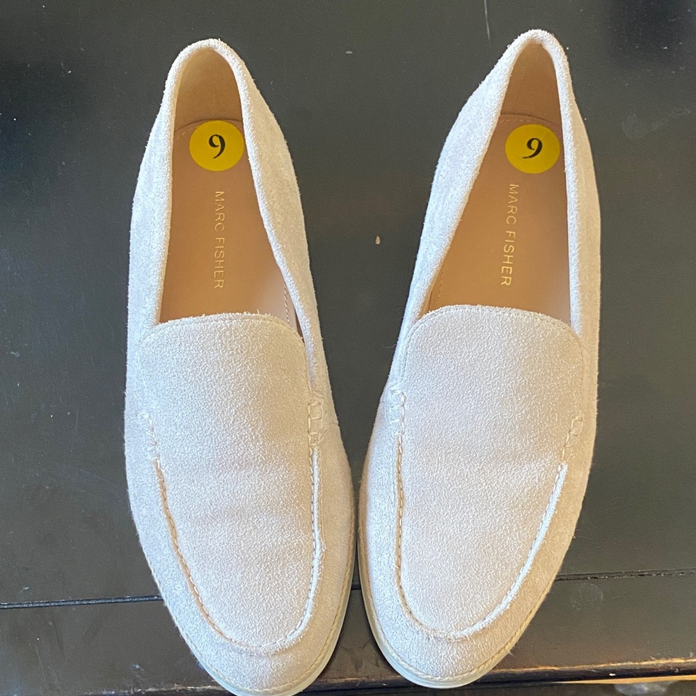 Marc Fisher Women’s Suede Light Tan Loafers